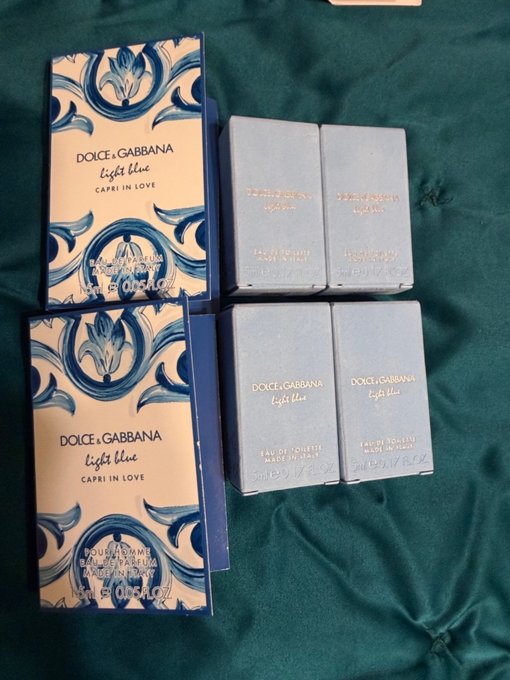 6 Dolce & Gabbana - DG light blue and Capri in love samples